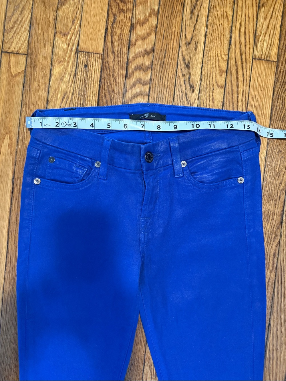7 For All Mankind The Skinny Cobalt Blue Skinny Jeans - Picture 6 of 9